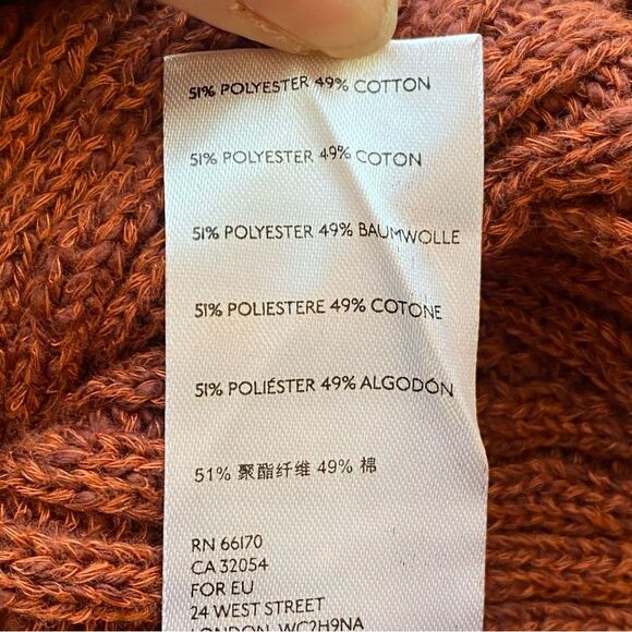 NWT Free People Red Jasper Mont Blanc Long Sleeve Mini Sweater Dress Size Large - Picture 12 of 16